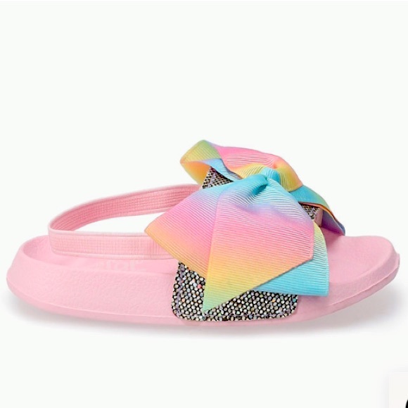 JoJo Siwa Glitter Bow Toddler Girls' Slide Sandals - Picture 3 of 5